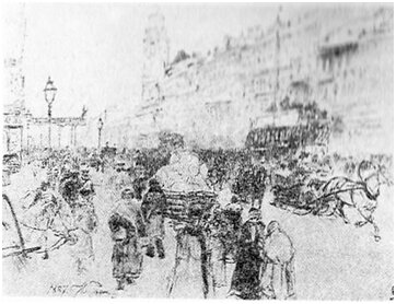Репин Илья Ефимович. На Невском Проспекте 1887г