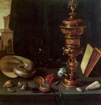 П. Клас. Натюрморт с золотым бокалом. Масло. 1624