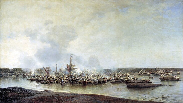 А. П. Боголюбов. Сражение при Гангуте 27 июля 1714 года. 1875–1877