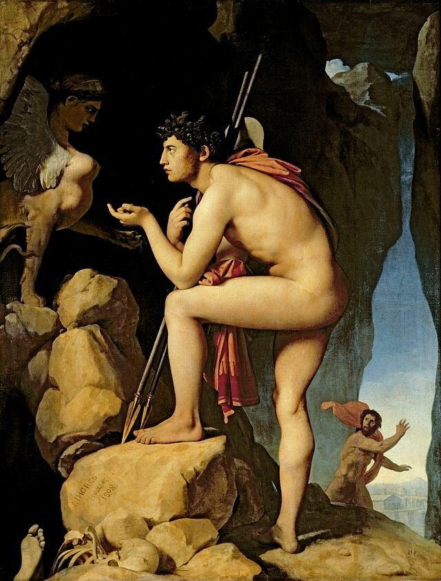 «Эдип и Сфинкс», 1808, Лувр, Париж