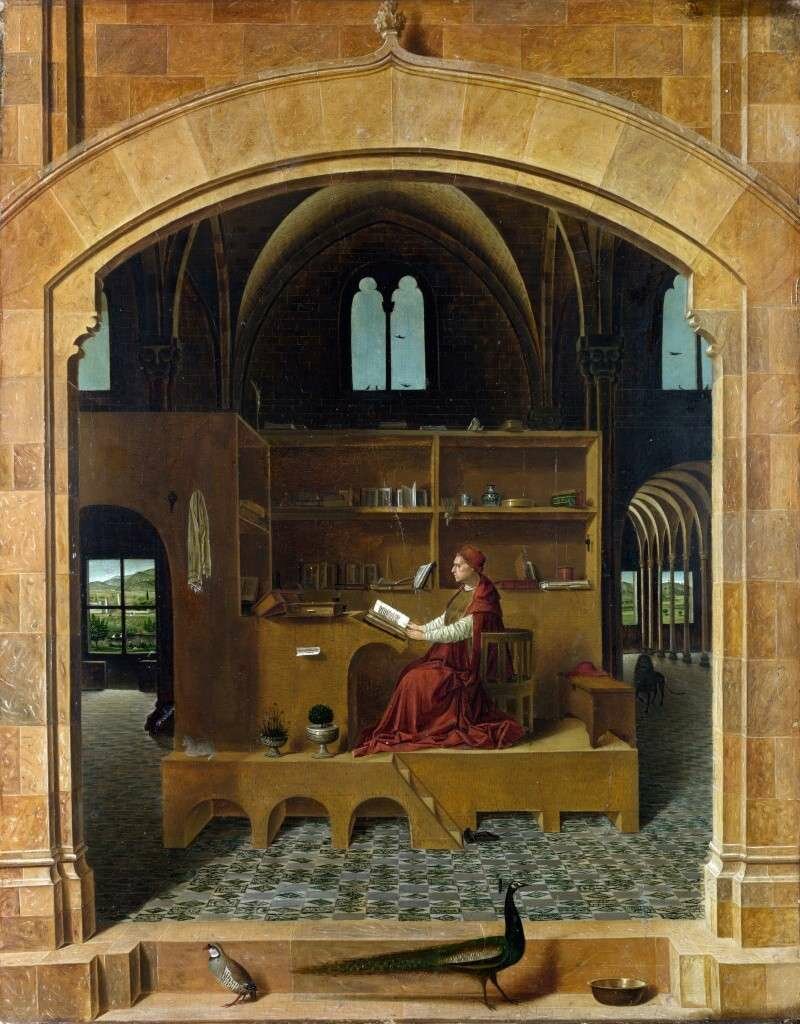 Антонелло да Мессина. Св. Иероним в келье. Масло. 1455 — 1460. Лондон, Национальная галерея.