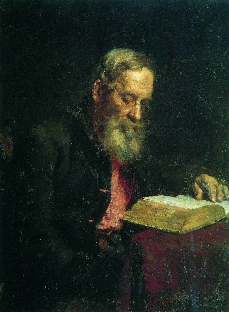 И. Репин. Портрет отца. Масло. 1879.