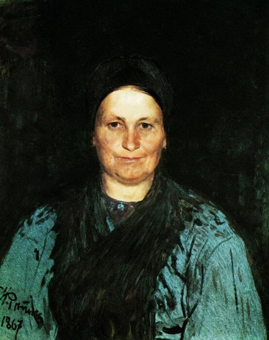 И. Репин. Портрет матери. Масло. 1867.