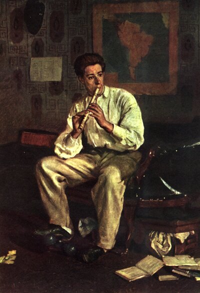 И. Репин. Портрет В. Е. Репина, брата художника. Масло. Конец 1860-х — начало 1870-х гг.