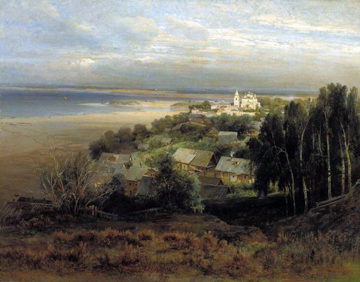 А. К. Саврасов "Печерский монастырь на Волге под Нижним Новгородом", 1871 