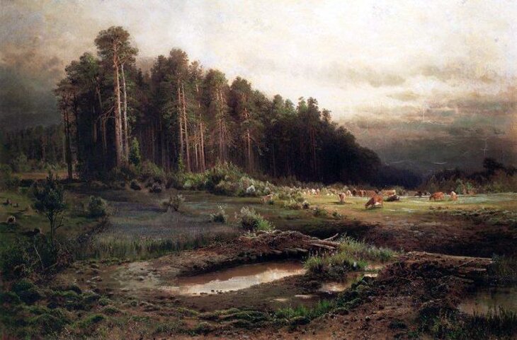 А. К. Саврасов "Лосиный остров в Сокольниках" 1869.