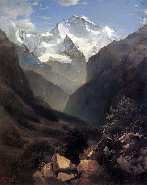 А. К. Саврасов "Вид в Швейцарских Альпах", 1862