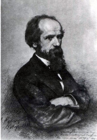 В. Савинский. Портрет П.П.Чистякова. Карандаш. 1881