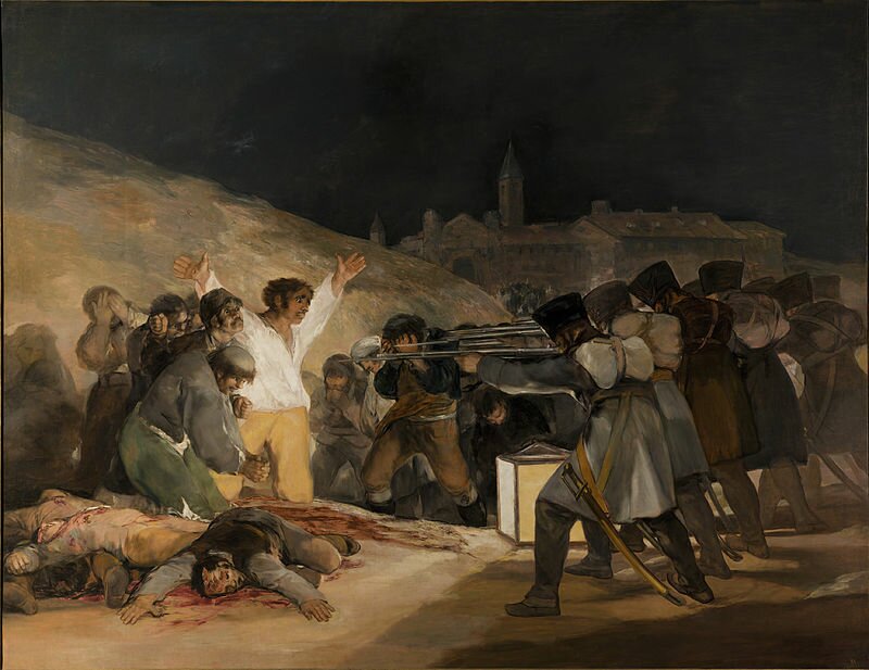 Франсиско Гойя 3 мая 1808 года, 1814 Холст, масло. 375×266 см Музей Прадо, Мадрид, Испания