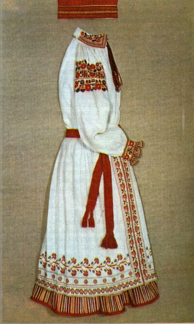 Украинский женский народный костюм. Львовская область. Конец XIX века.