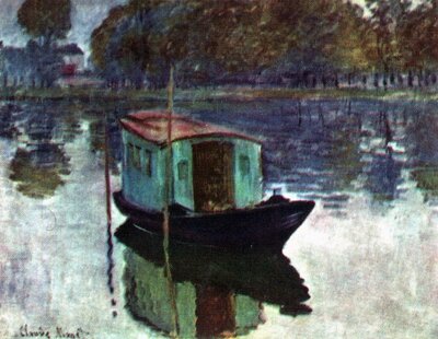 К.   М о н е. Лодка художника. Масло. 1884.