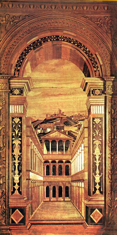 Перспективная композиция. Дерево, инкрустация. II половина XVI века. Италия, Верока.