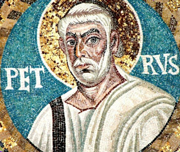 Апостол Петр. Мозаика. 546—548 годы. Церковь Сан Витале