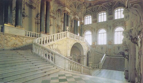 РАСТРЕЛЛИ. Главная лестница Зимнего дворца. Санкт-Петербург
